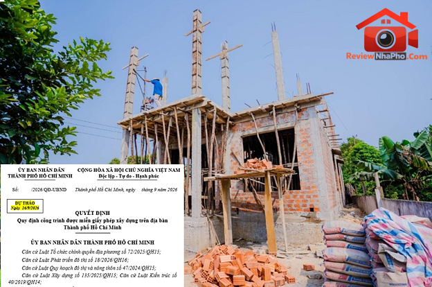 Điều kiện miễn giấy phép xây dựng cho nhà dưới 7 tầng TP.HCM