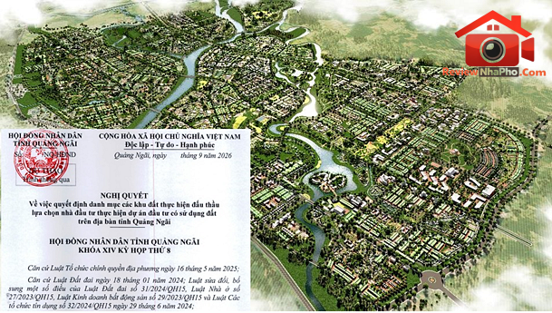 Quảng Ngãi đấu thầu 5 khu đất mới, cơ hội đầu tư đáng chú ý