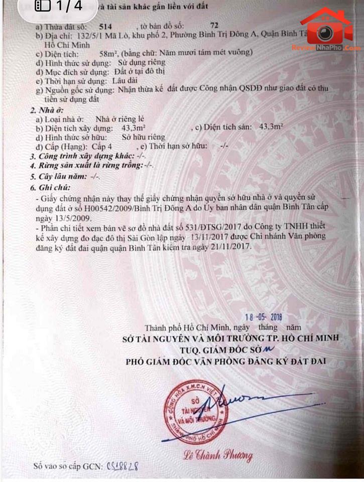 Review nhà phố TP.HCM Mã Lò 58m2 giá 5.35 tỷ – Bán nhà mặt phố Quận Bình Tân – TP Hồ Chí Minh giá 5 – 7 tỷ