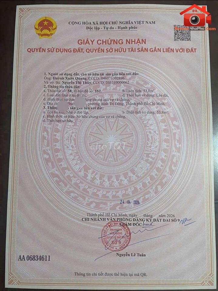 Review nhà phố Quận Bình Tân TP.HCM diện tích 56m2 giá 3.6 tỷ