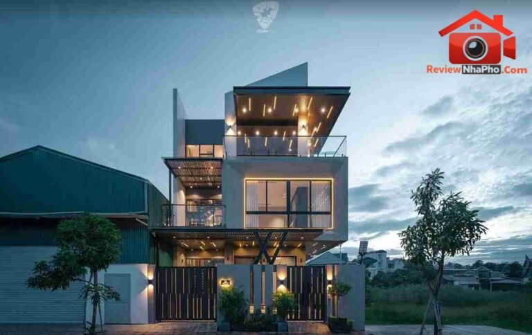 Nhà 3 tầng ngoại ô Hà Nội: Kiến trúc hiện đại và thiên nhiên