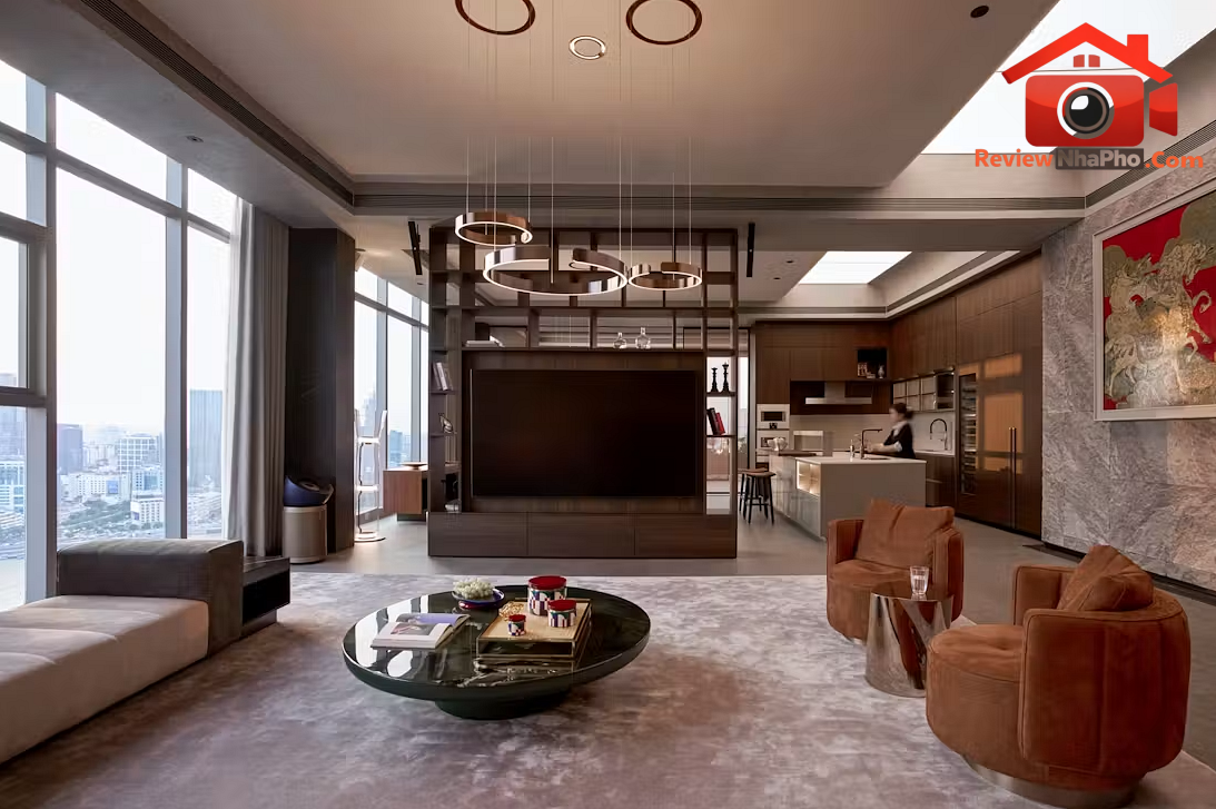 Penthouse hướng sông Sài Gòn: Phong cách nghỉ dưỡng và sự chuyển tiếp không gian vô hình- Ảnh 3. Penthouse hướng sông Sài Gòn: Phong cách nghỉ dưỡng và sự chuyển tiếp không gian vô hình- Ảnh 3.
