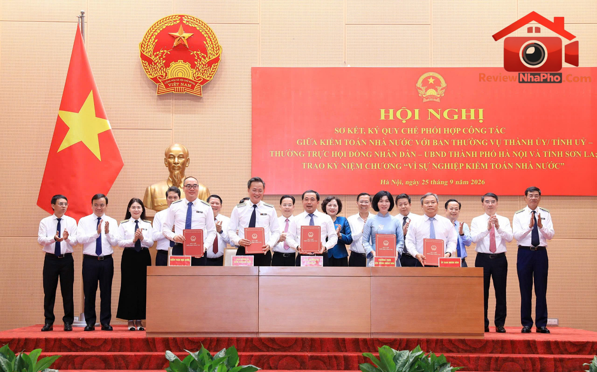 Thành phố Hà Nội, tỉnh Sơn La ký Quy chế phối hợp công tác với Kiểm toán Nhà nước- Ảnh 1.