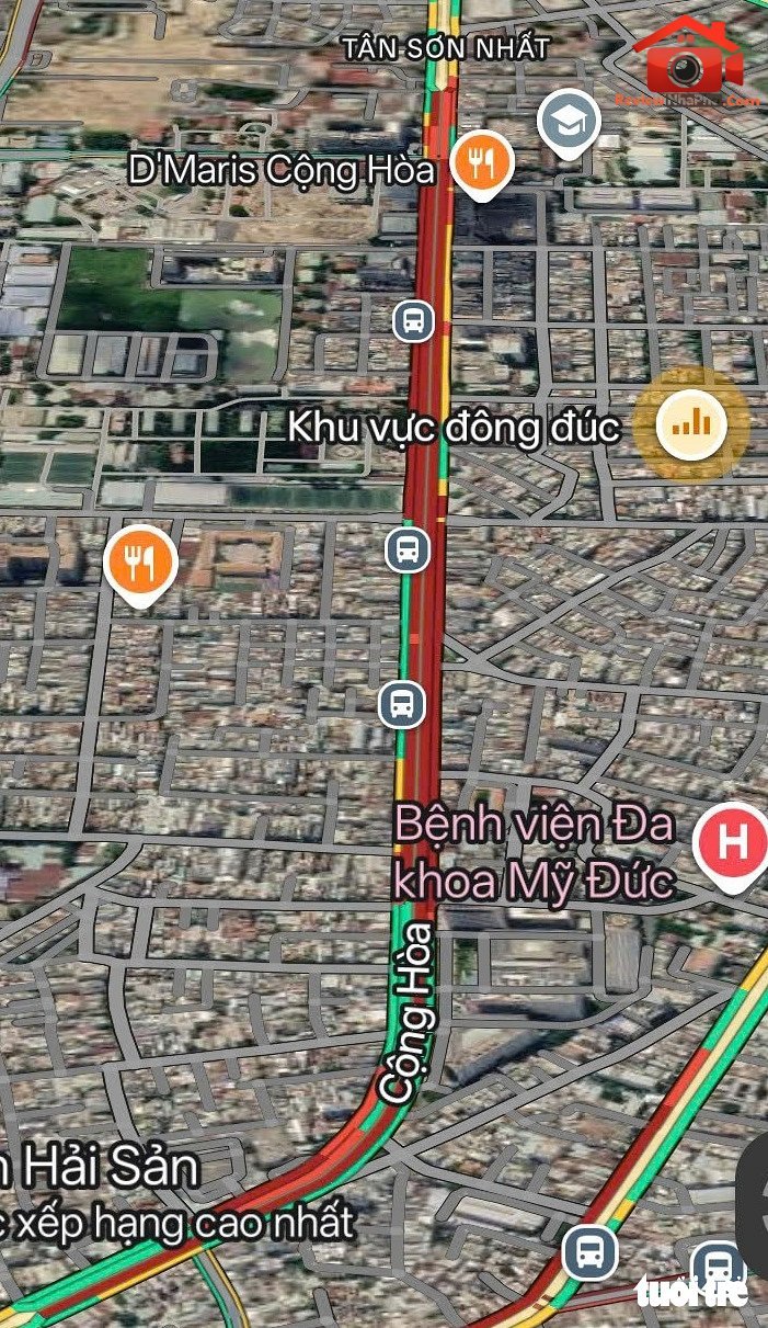 Giao thông đường Cộng Hòa TP.HCM kẹt không lối thoát tối 25-9 - Ảnh 2.