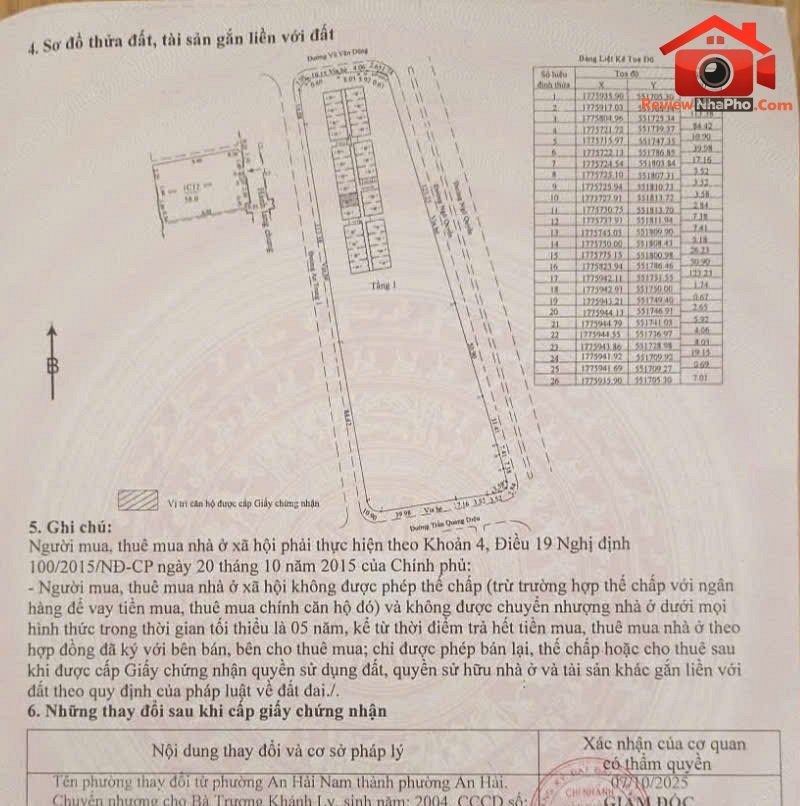 Chính chủ cần bán căn hộ tầng trệt-sổ hồng đường Ngô Quyền – Phường cũ An Hải Nam Quận Sơn Trà – Phường mới An Hải Tây – Thành phố Đà Nẵng 58m2 2.98 tỷ