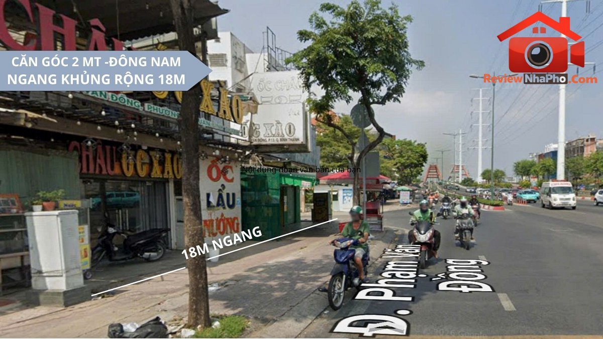 Chính chủ bán nhà góc 2 mặt tiền Đường Phạm Văn Đồng – Phường cũ 13 Quận Bình Thạnh – Phường mới 13 – Thành phố Hồ Chí Minh diện tích 78m2 giá 12.5 tỷ