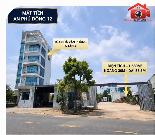 Mặt tiền an phú đông 12 – Bán nhà đất Đường An Phú Đông 12 – Phường cũ An Phú Đông Quận 12 – Phường mới An Phú Đông – Thành phố Hồ Chí Minh 1680m2 53 tỷ