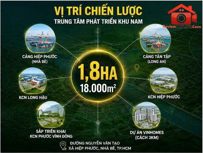 Bán gấp đất 18.000m Đường Nguyễn Văn Tạo – P… – Bán biệt thự Huyện Nhà Bè – TP Hồ Chí Minh giá Trên 80 tỷ