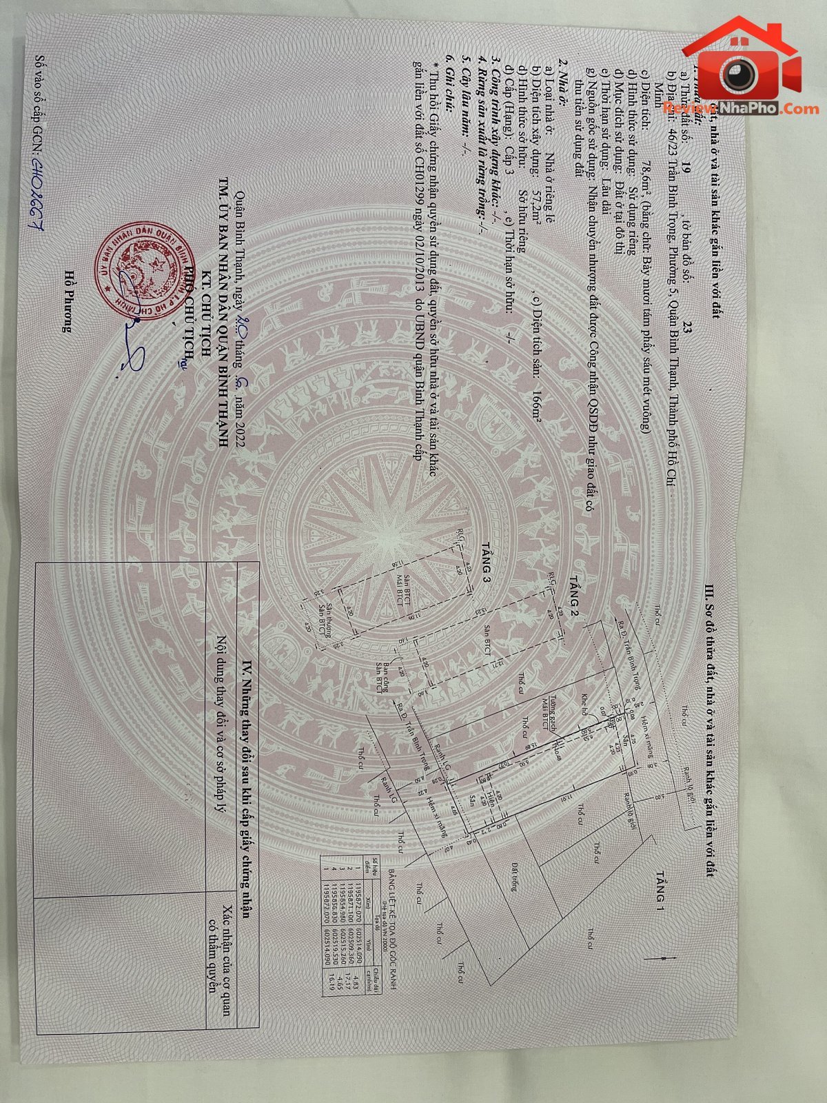 Bán căn nhà hẻm xe hơi tại 46/23 trần bình trọng – Phường cũ 5 Quận Bình Thạnh – Phường mới Bình Lợi Trung – Thành phố Hồ Chí Minh 79m2 13.5 tỷ