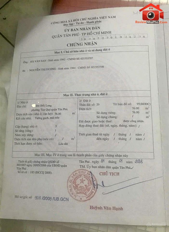 Review nhà phố Đô Đốc Long, Phường Tân Sơn Nhì, Quận Tân Phú, TP.HCM – 4,9 tỷ
