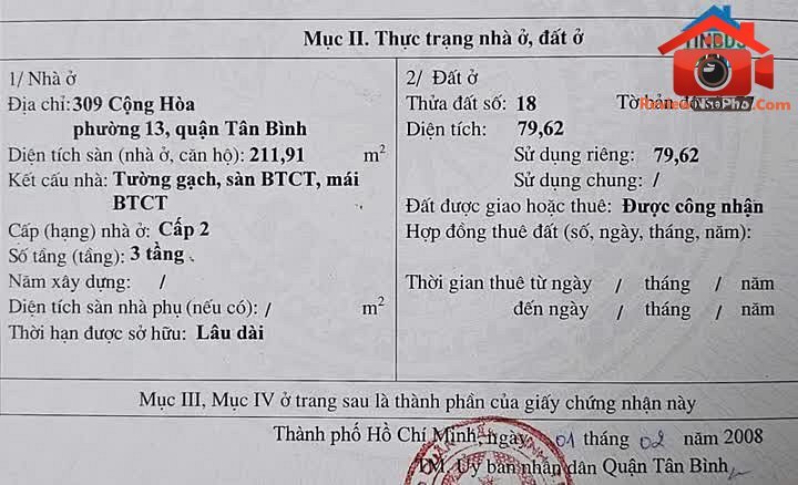 Bán nhà mặt phố 32 m² giá 20 tỷ đường Cộng Hòa Quận Tân Bình