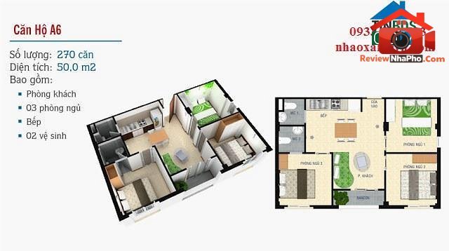 Review nhà phố quận Bình Tân, TP.HCM: Căn hộ 57m² giá 1.55 tỷ
