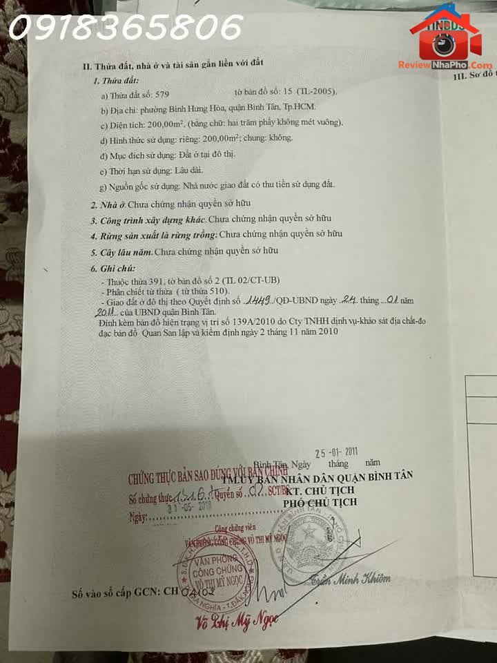 Bán đất mặt tiền đường Bình Hưng Hòa Quận Bình Tân giá đầu tư