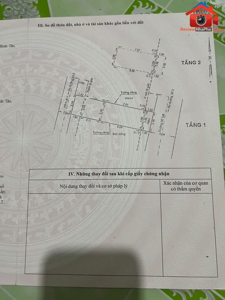 Review nhà phố 1 trệt lầu mặt tiền đường 16B Quận Bình Tân TP.HCM giá 3.95 tỷ