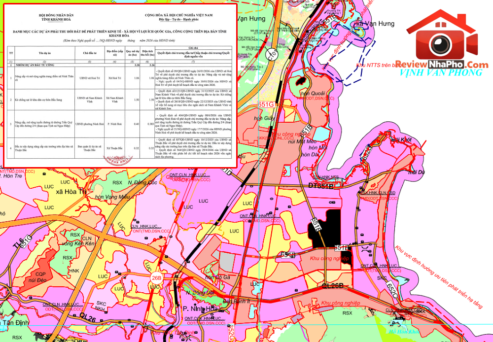 Khánh Hòa thu hồi đất cho 7 dự án lớn năm 2026