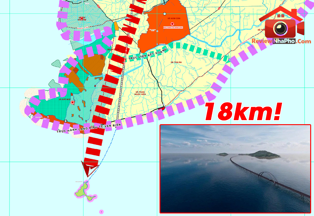 Cầu vượt biển dài 18km liên kết Đất Mũi – Hòn Khoai sắp hoàn thành