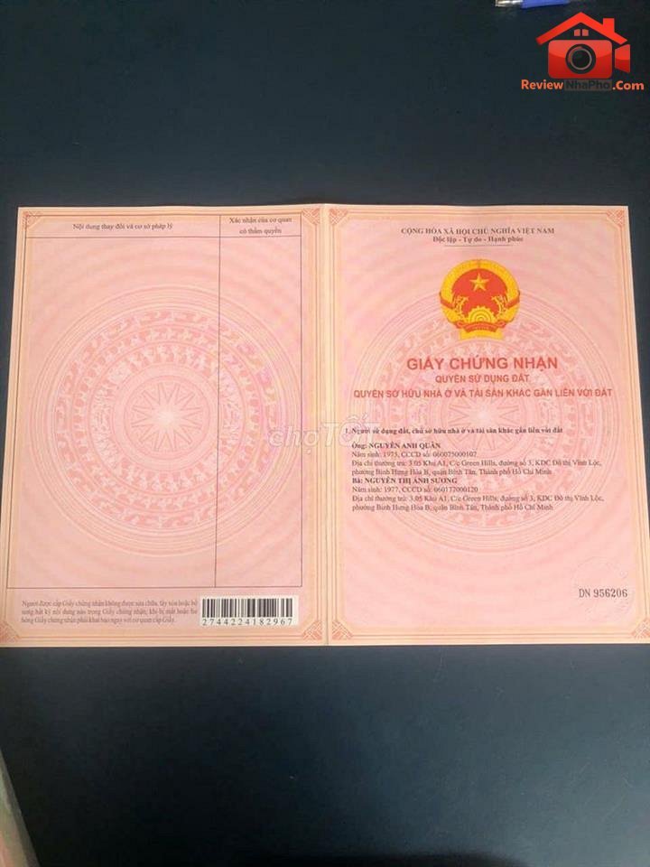 Review nhà phố Quận Bình Tân TP.HCM: Căn hộ đẹp, giá tốt 3.7 tỷ