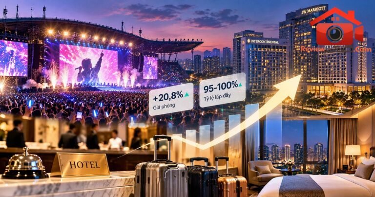 Concert khiến giá phòng khách sạn tăng 20,8%