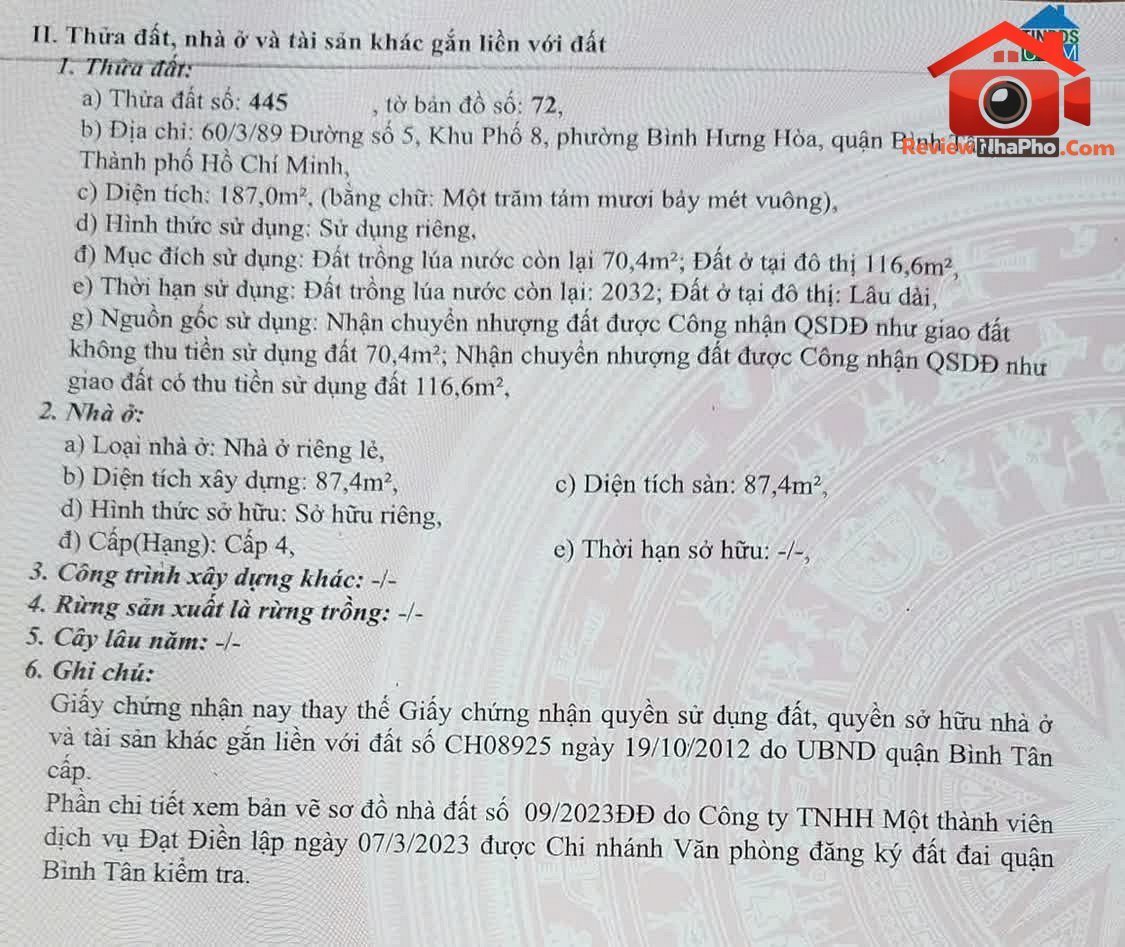 Review nhà phố TP.HCM khu vực Bình Tân – Diệ… – Bán nhà mặt phố Quận Bình Tân – TP Hồ Chí Minh giá 10 – 20 tỷ