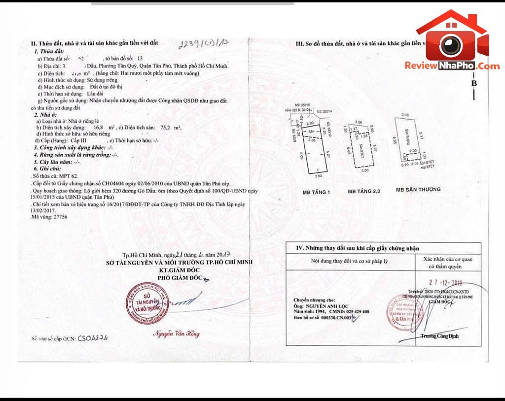 Review nhà phố Quận Tân Phú Hồ Chí Minh, giá 3.8 tỷ, 22m²