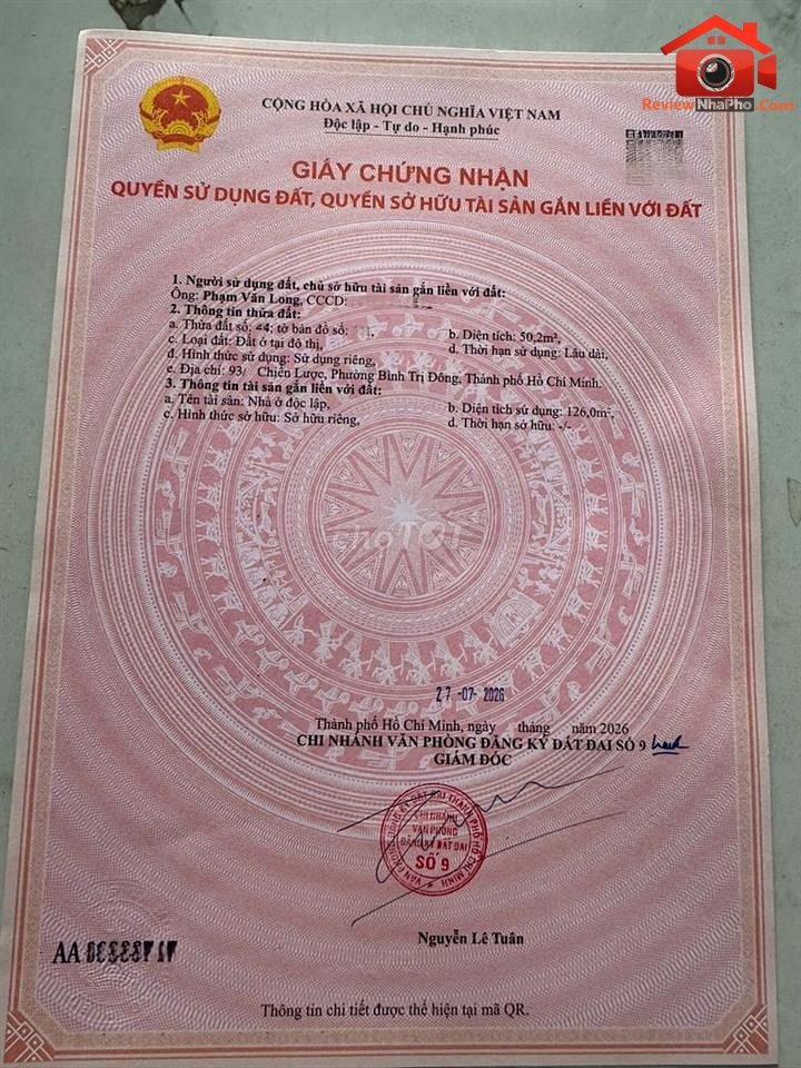 Review nhà phố Quận Bình Tân – Hồ Chí Minh, 4 phòng ngủ, giá 5.96 tỷ