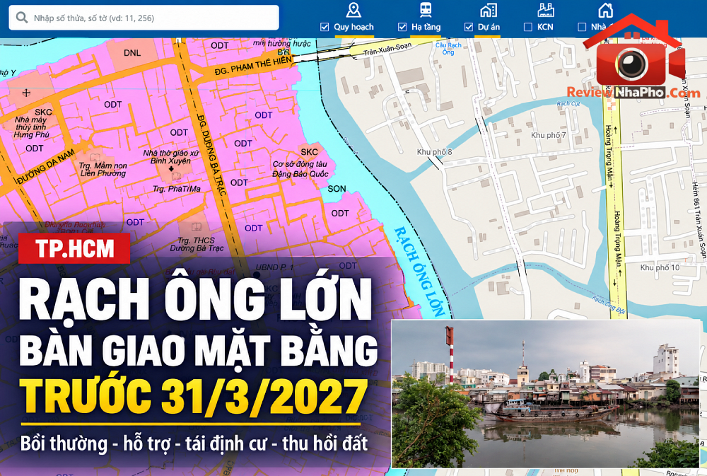 Dự án chỉnh trang đô thị khu vực rạch Ông Lớn TP.HCM