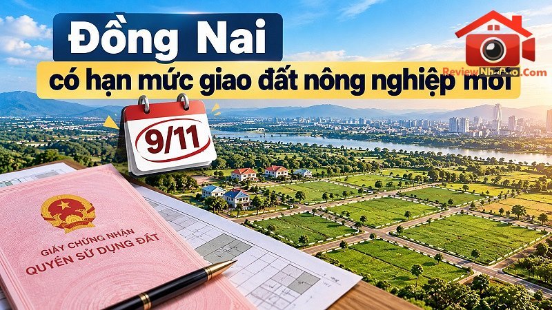 Đồng Nai áp dụng hạn mức giao đất mới từ 2026