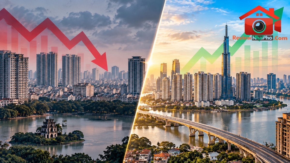 Thị trường căn hộ tại TP. HCM và Hà Nội đang có nhiều diễn biến trái chiều. Ảnh minh họa
