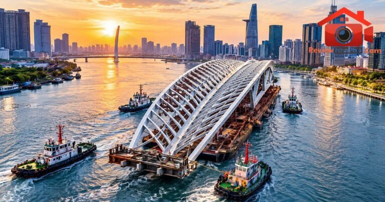 Cập nhật tiến độ cầu đi bộ qua sông Sài Gòn