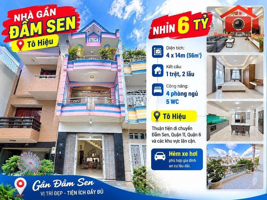 Review nhà phố Tô Hiệu, Phường Tân Thới Hòa, Quận Tân Phú, TP.HCM