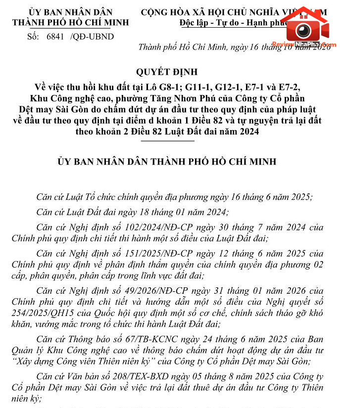 TP.HCM thu hồi hơn 19ha đất Công viên Thiên niên kỷ sau hơn 11 năm- Ảnh 1.