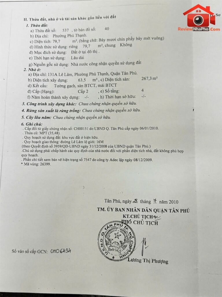 Nhà đẹp giá tốt tại hẻm 131A Lê Lâm, phường Phú Thạnh, quận Tân Phú nhà đất bất động sản sổ đỏ