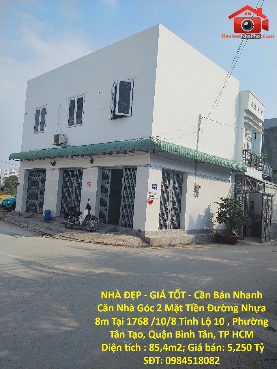 Nhà đẹp 2 mặt tiền đường nhựa 8m quận Bình Tân giá 5,25 tỷ | nhà đất bất động sản sổ đỏ