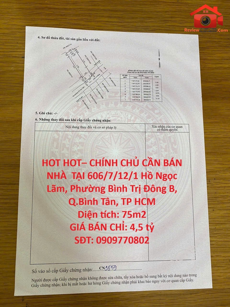 Nhà 1 tầng 5 phòng ngủ tại Hồ Ngọc Lãm, Bình Trị Đông B, 4,5 tỷ – nhà đất bất động sản sổ đỏ