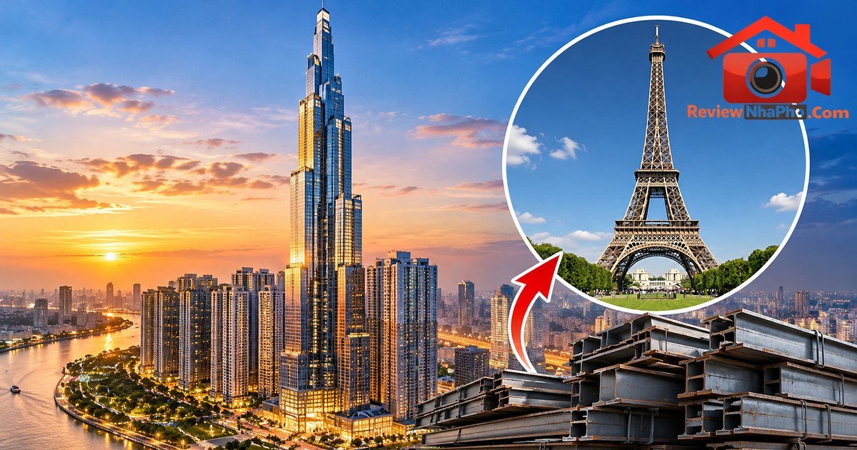 Sự ấn tượng của Landmark 81 với 52.000 tấn thép